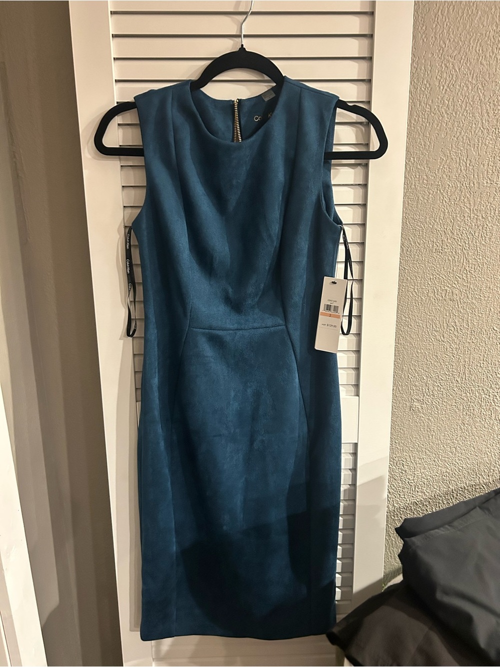 Calvin Klein Teal Sleeveless Sheath Dress